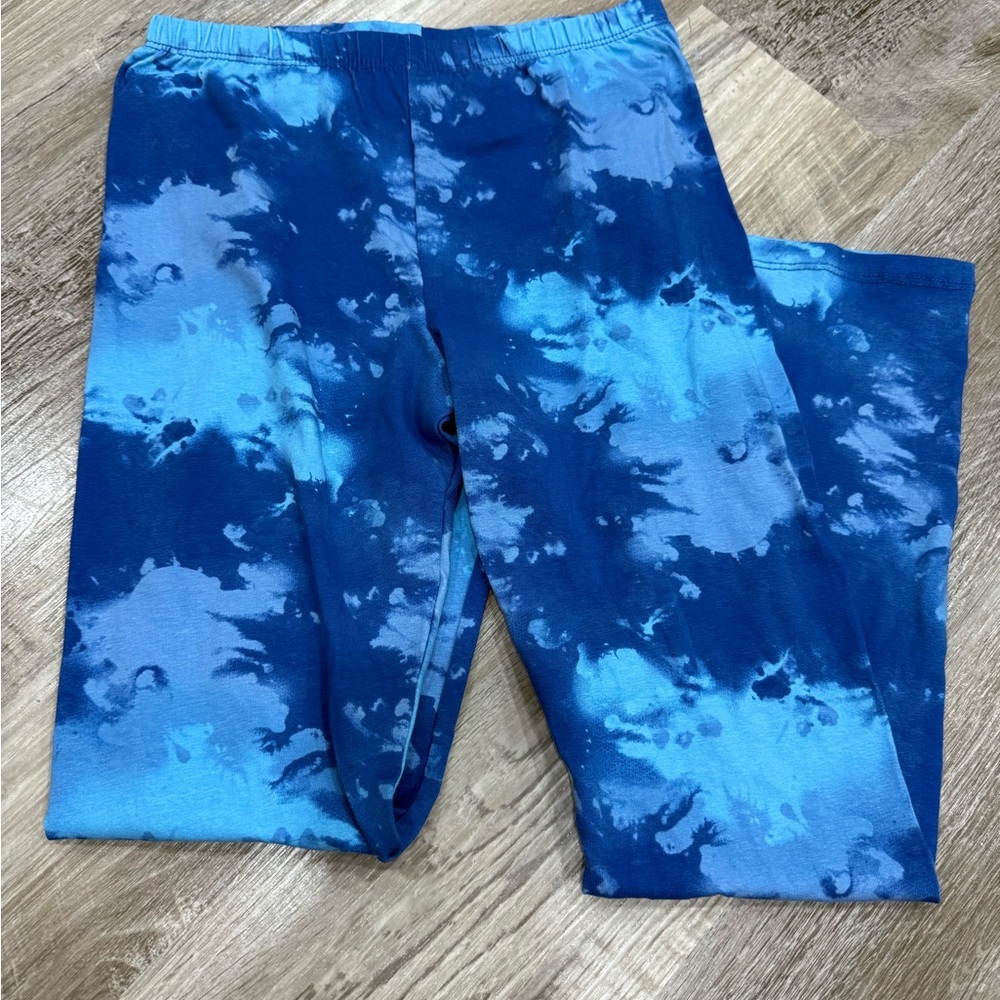 Vibrant Blue Tie-Dye Leggings